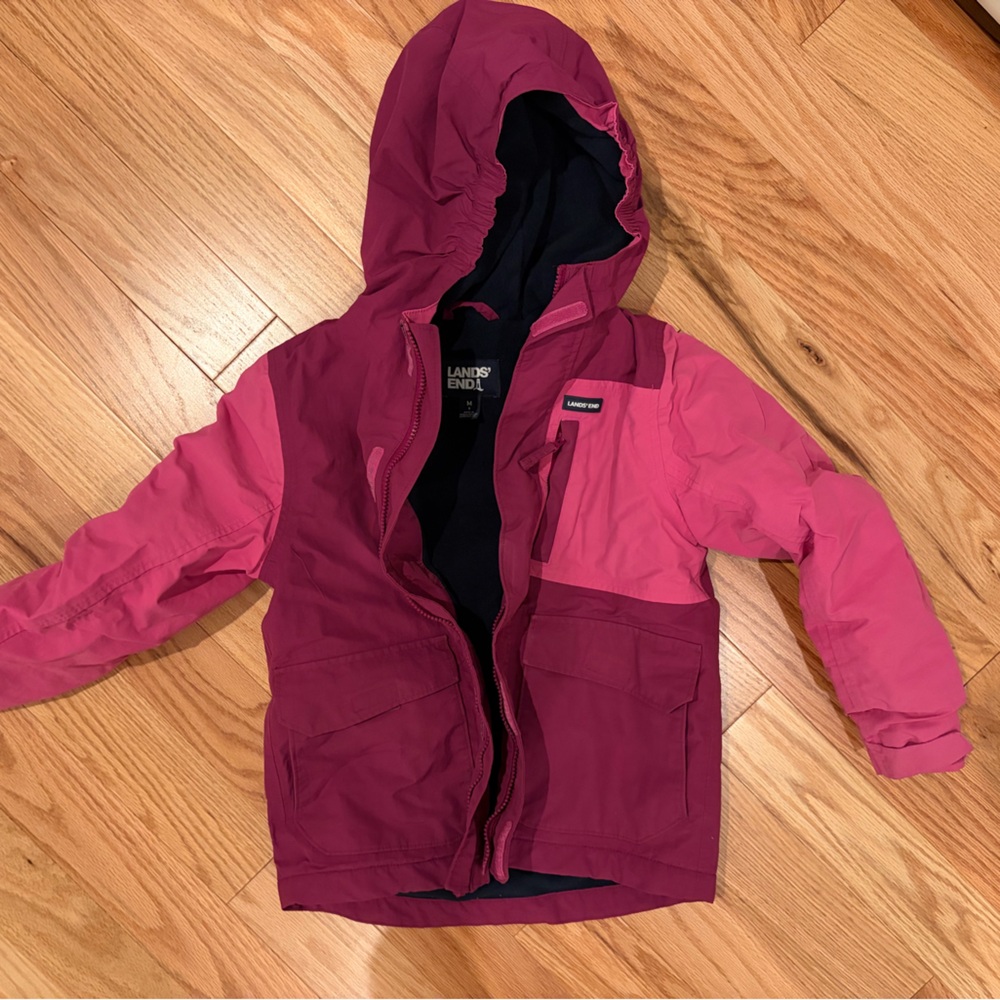 Lands' End Kids Jacket - Pink and Burgundy